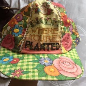 Vintage Bloom Where You're Planted Hat Gardening